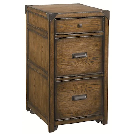 Rustic Oak 3-Drawer File Cabinet